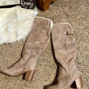 Knee High Suede/Fur Boots